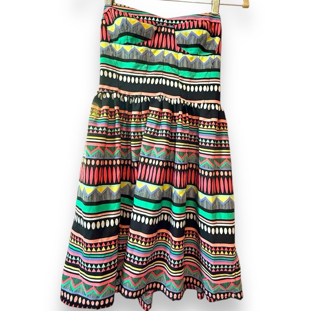 Delia’s Colorful Sweetheart Strapless Mini Dress | Vintage Party Tribal Cute